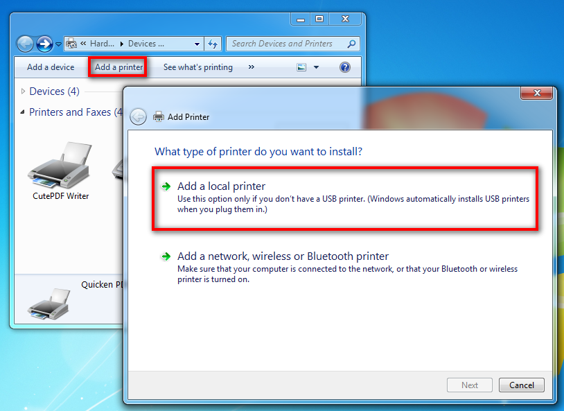 Setup Wireless Printer Vista